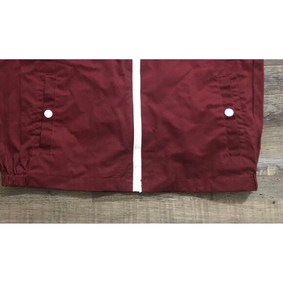 Craft + Flow Jacket Mens Small Burgundy Full Zip Hooded Jacket Snap Pockets New - Picture 5 of 8